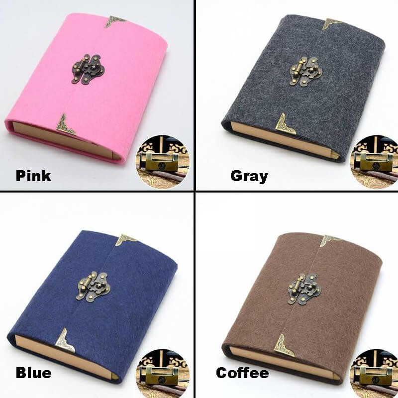 Vintage Refillable Journals to Write in for Women with Lock and Key